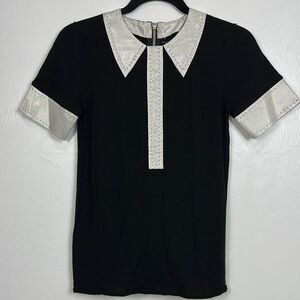 Marc By Marc Jacobs Cashmere Blend Collared Short Sleeve Sweater Size XS